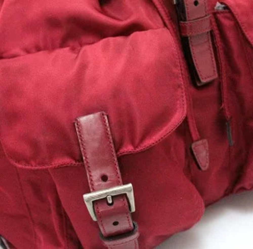 Prada Triangle Backpack Red - Picture 6 of 7